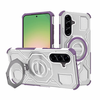 Custodia per Samsung Galaxy A56 A566, Techsuit, Carbon Shield Pro, Viola