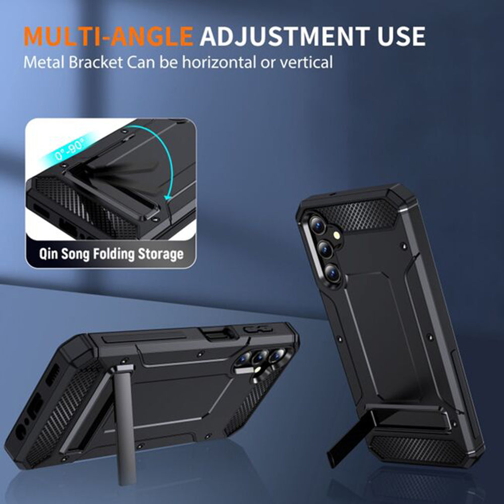 Custodia per Samsung Galaxy A56 A566, Techsuit, Hybrid Armor, Nera