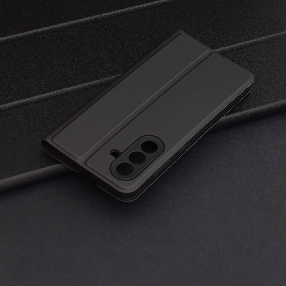 Custodia per Samsung Galaxy A56 A566, Techsuit, Magskin Book, Nera