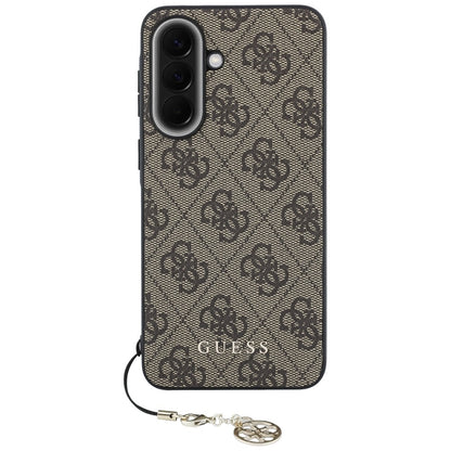 Custodia per Samsung Galaxy A57 5G, Guess, 4G Classic Logo Charm, Marrone