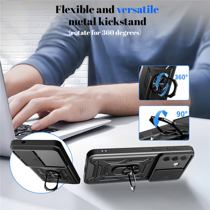 Custodia per Samsung Galaxy A57 5G, Techsuit, CamShield, Nera