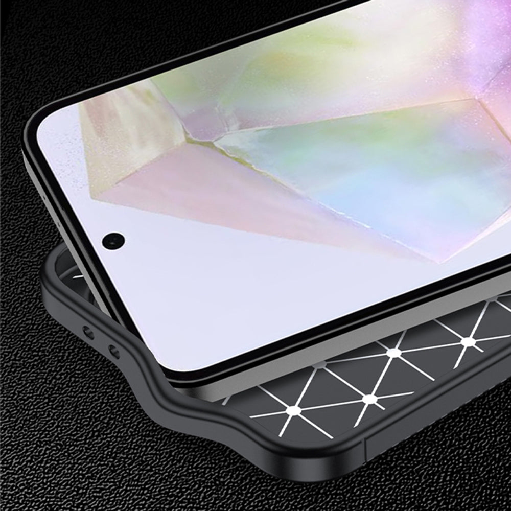 Custodia per Samsung Galaxy A57 5G, Techsuit, CarbonFiber, Nera