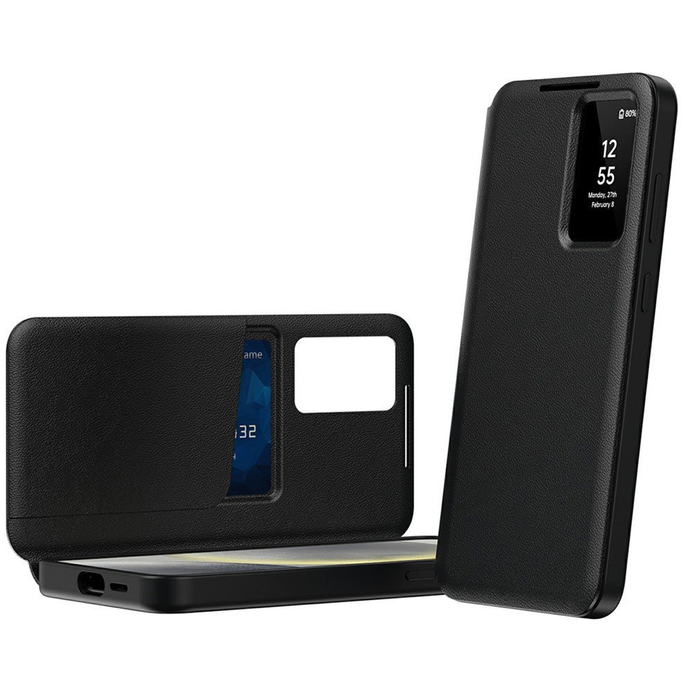 Custodia per Samsung Galaxy A57 5G, Techsuit, SmartView, Nera