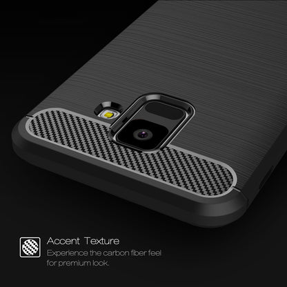 Custodia per Samsung Galaxy A6 (2018) A600, Techsuit, Carbonio, Nera