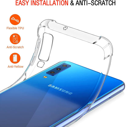 Custodia per Samsung Galaxy A7 (2018) A750, Techsuit, Shockproof Clear, Trasparente