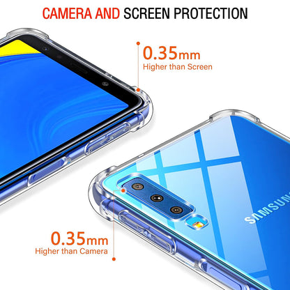 Custodia per Samsung Galaxy A7 (2018) A750, Techsuit, Shockproof Clear, Trasparente
