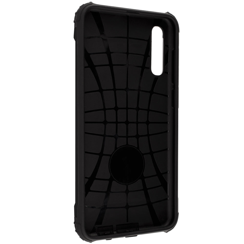 Custodia per Samsung Galaxy A70s A707 / A70 A705, Techsuit, Hybrid Armor, Nera