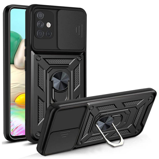 Custodia per Samsung Galaxy A71 A715, Techsuit, CamShield, Nera