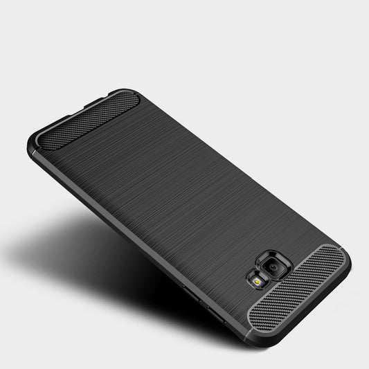 Custodia per Samsung Galaxy J4 Plus (2018) J415, Techsuit, Carbonio, Nera