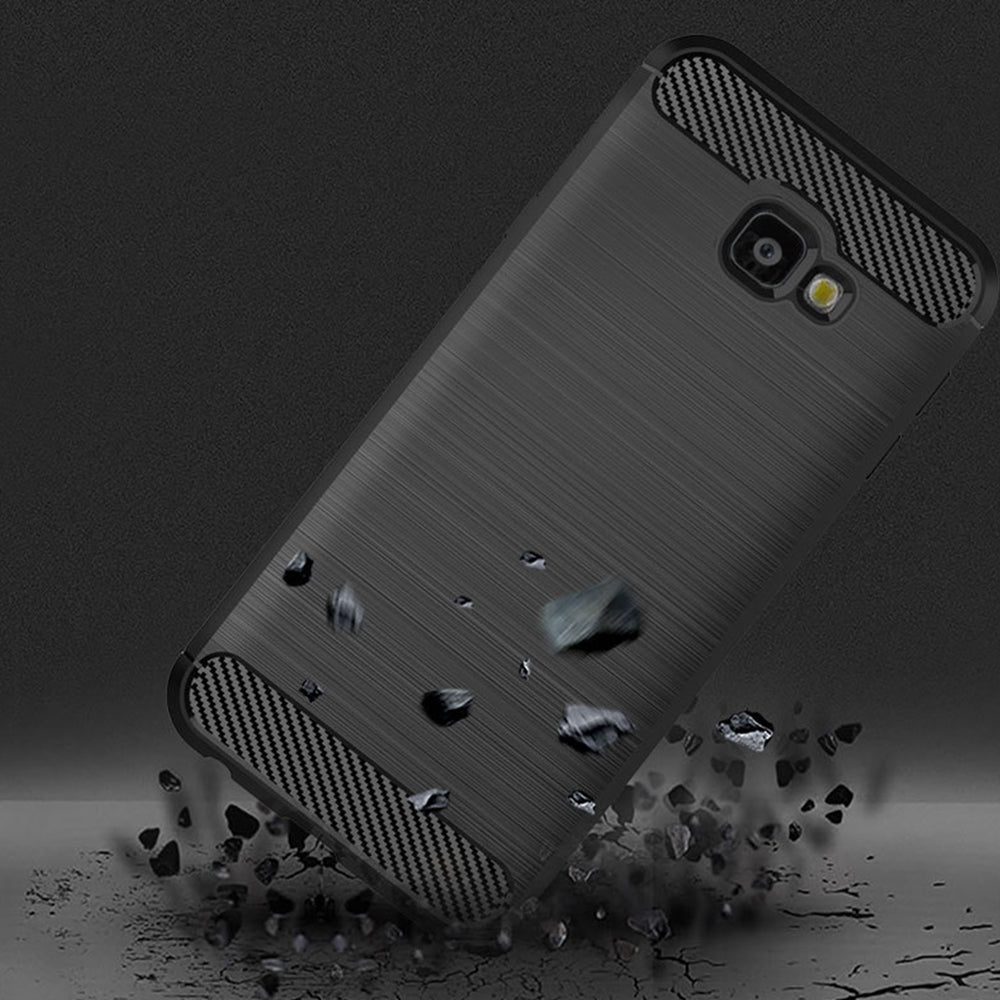 Custodia per Samsung Galaxy J4 Plus (2018) J415, Techsuit, Carbonio, Nera