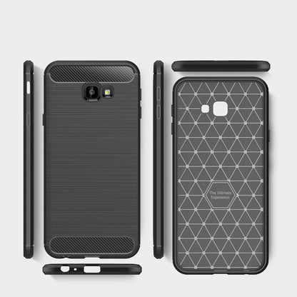 Custodia per Samsung Galaxy J4 Plus (2018) J415, Techsuit, Carbonio, Nera