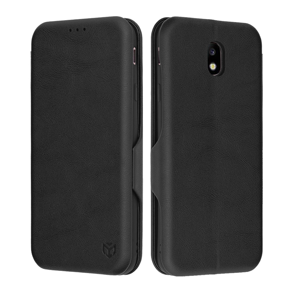 Custodia per Samsung Galaxy J7 (2017) J730, Techsuit, Safe Wallet Plus, Nera