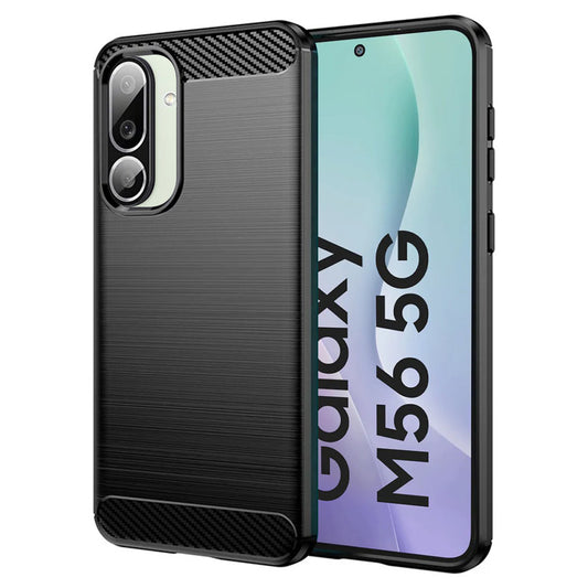 Case for Samsung Galaxy M56 M566, Techsuit, Carbon, Black