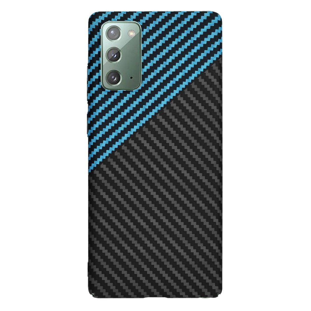 Custodia per Samsung Galaxy Note 20 5G N981 / Note 20 N980, Techsuit, Carbonite FiberShell, Nero Bleu