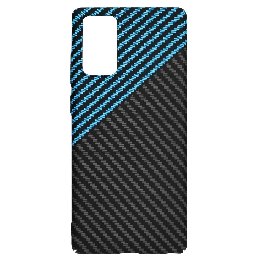 Custodia per Samsung Galaxy Note 20 5G N981 / Note 20 N980, Techsuit, Carbonite FiberShell, Nero Bleu