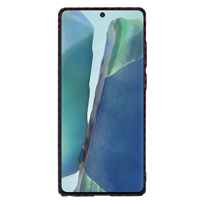 Custodia per Samsung Galaxy Note 20 5G N981 / Note 20 N980, Techsuit, Carbonite FiberShell, Nero Rosso