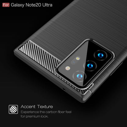 Custodia per Samsung Galaxy Note 20 Ultra 5G N986 / Note 20 Ultra N985, Techsuit, Carbonio, Nera