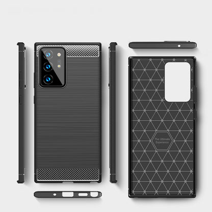 Custodia per Samsung Galaxy Note 20 Ultra 5G N986 / Note 20 Ultra N985, Techsuit, Carbonio, Nera