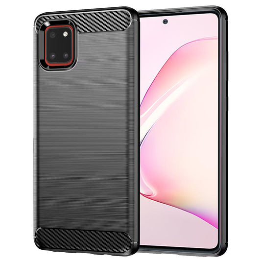 Custodia per Samsung Galaxy Note10 Lite N770, Techsuit, Carbonio, Nera