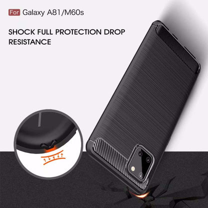 Custodia per Samsung Galaxy Note10 Lite N770, Techsuit, Carbonio, Nera