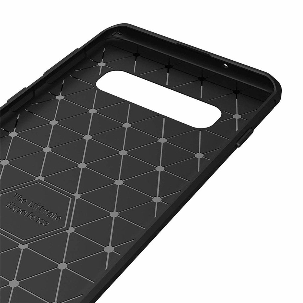 Custodia per Samsung Galaxy S10 G973, Techsuit, Carbonio, Nera