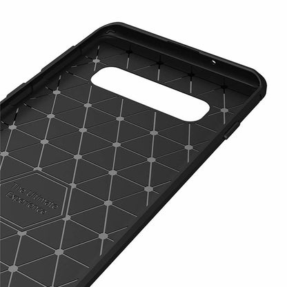 Custodia per Samsung Galaxy S10 G973, Techsuit, Carbonio, Nera