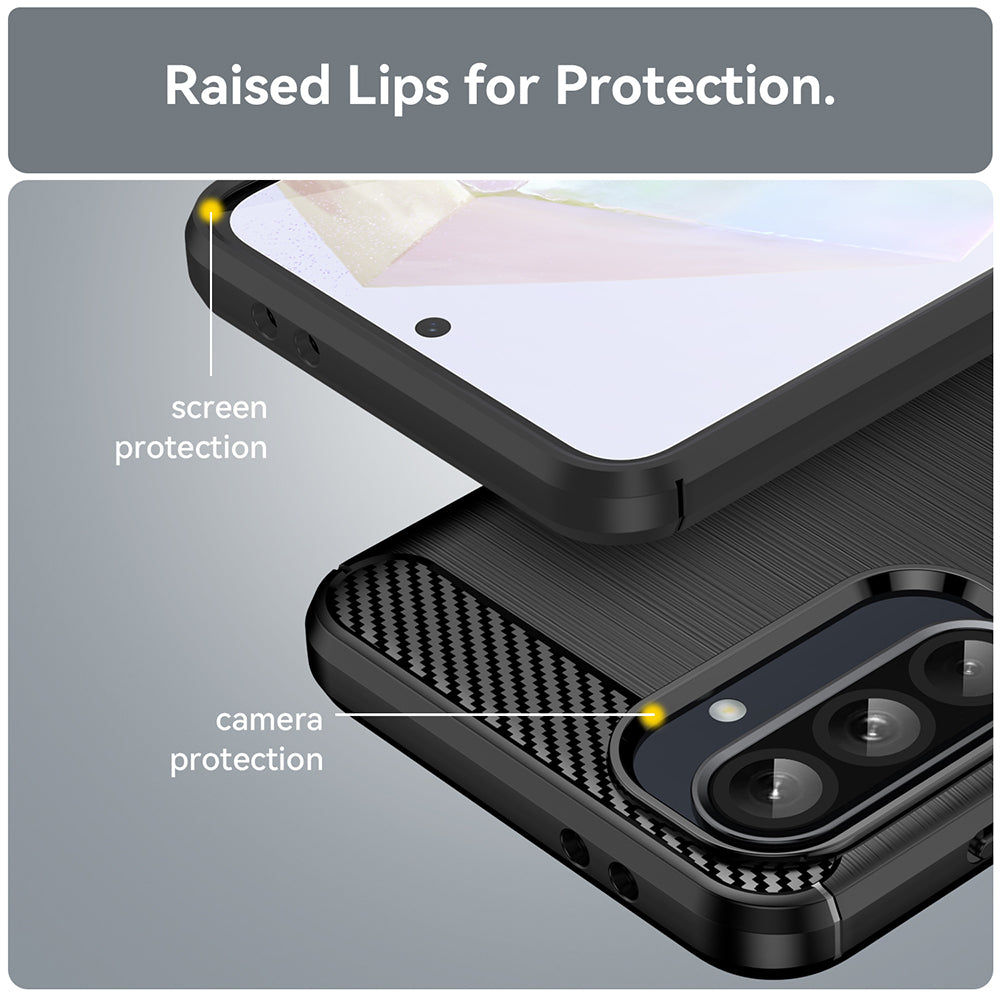 Custodia per Samsung Galaxy S10e G970, Techsuit, Carbonio, Nera