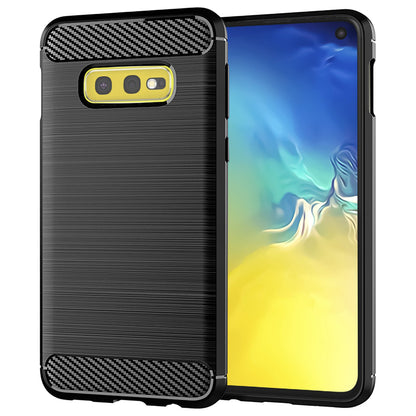 Custodia per Samsung Galaxy S10e G970, Techsuit, Carbonio, Nera