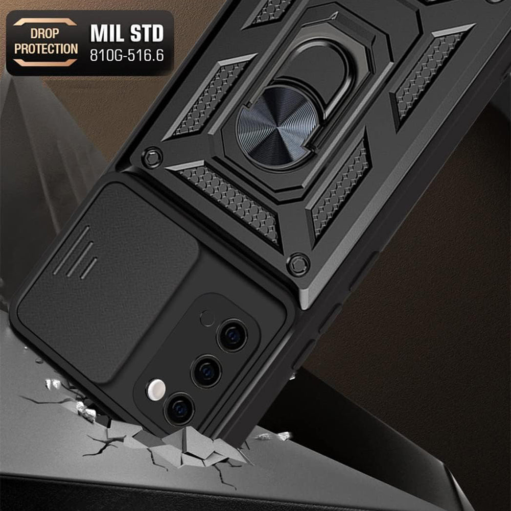 Case for Samsung Galaxy S20 5G G981 / S20 G980, Techsuit, CamShield, Black
