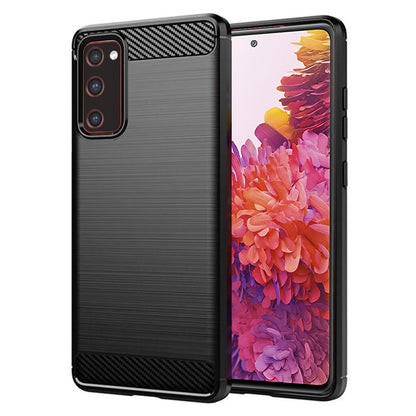 Custodia per Samsung Galaxy S20 FE 2022 G781 / S20 FE 5G G781 / S20 FE G780, Techsuit, Carbonio, Nera