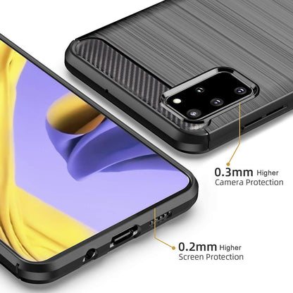 Custodia per Samsung Galaxy S20+ 5G G986 / S20+ G985, Techsuit, Carbonio, Nera