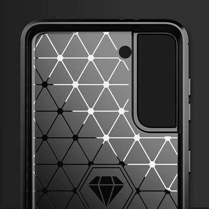 Custodia per Samsung Galaxy S21 5G G991, Techsuit, Carbonio, Nera