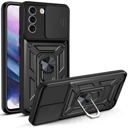 Custodia per Samsung Galaxy S21 FE 5G G990, Techsuit, CamShield, Nera