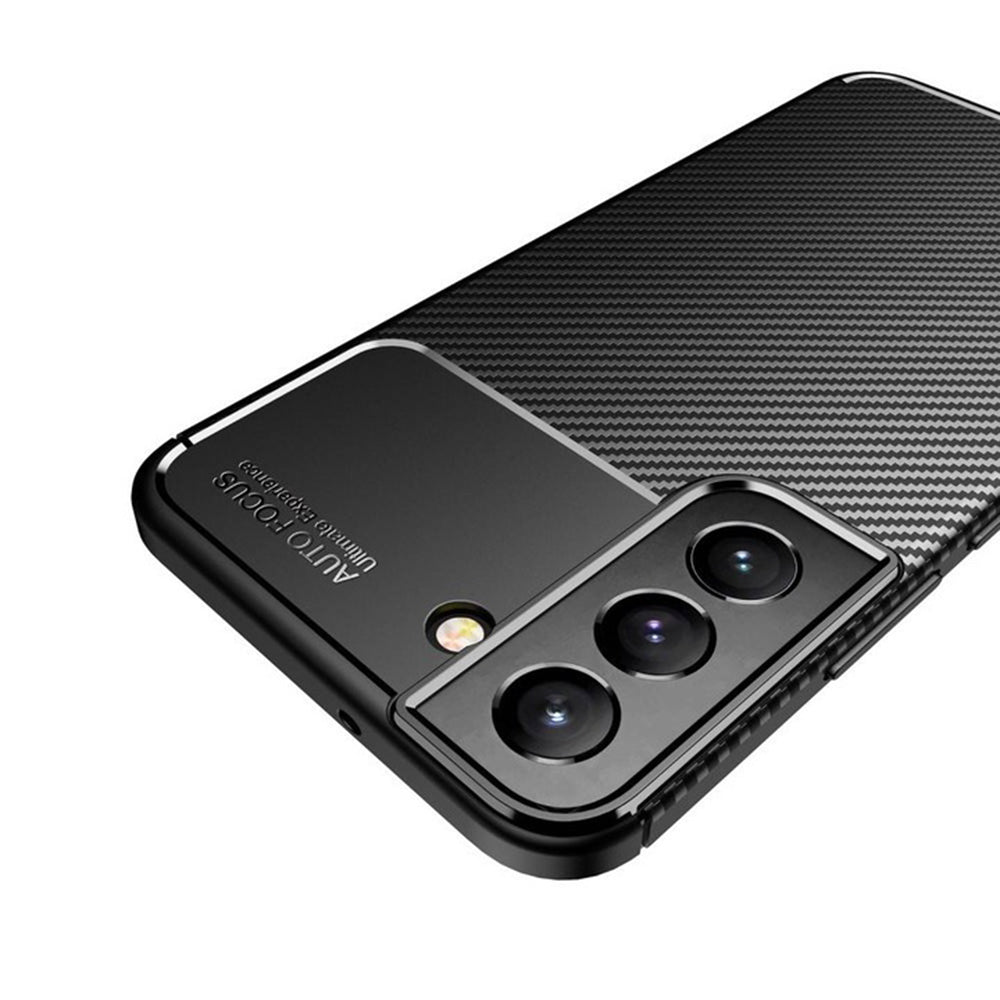 Custodia per Samsung Galaxy S21 FE 5G G990, Techsuit, CarbonFiber, Nera