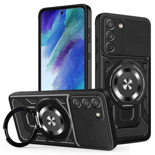 Case for Samsung Galaxy S21 FE 5G G990, Techsuit, RuggedCam, Black