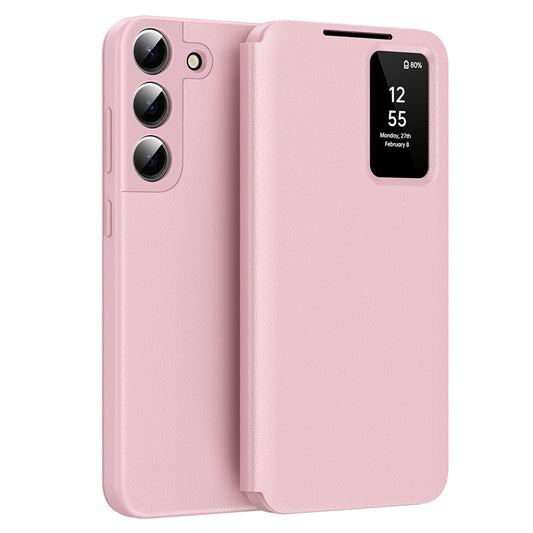 Custodia per Samsung Galaxy S22 5G S901, Techsuit, SmartView, Rosa