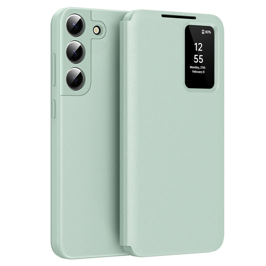 Custodia per Samsung Galaxy S22 5G S901, Techsuit, SmartView, Verde