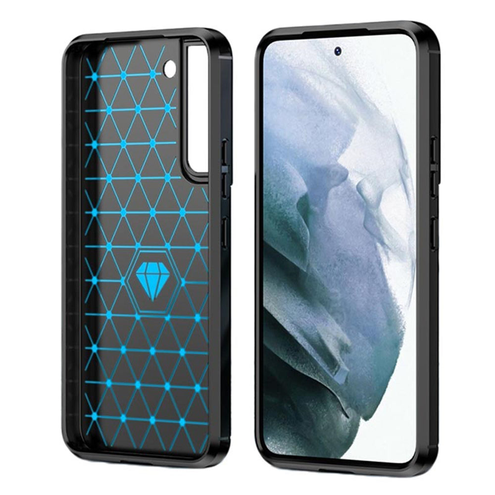Custodia per Samsung Galaxy S22+ 5G S906, Techsuit, Carbonio, Nera