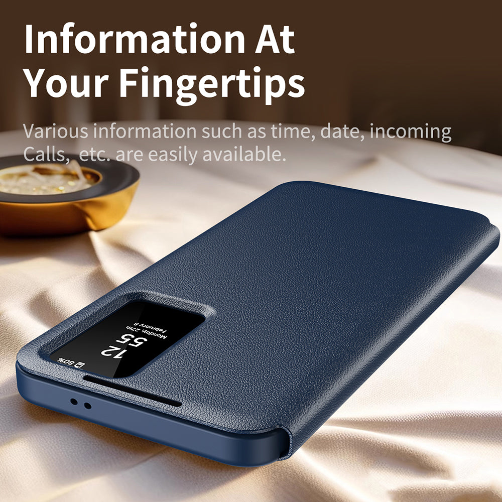 Custodia per Samsung Galaxy S22+ 5G S906, Techsuit, SmartView, Blu