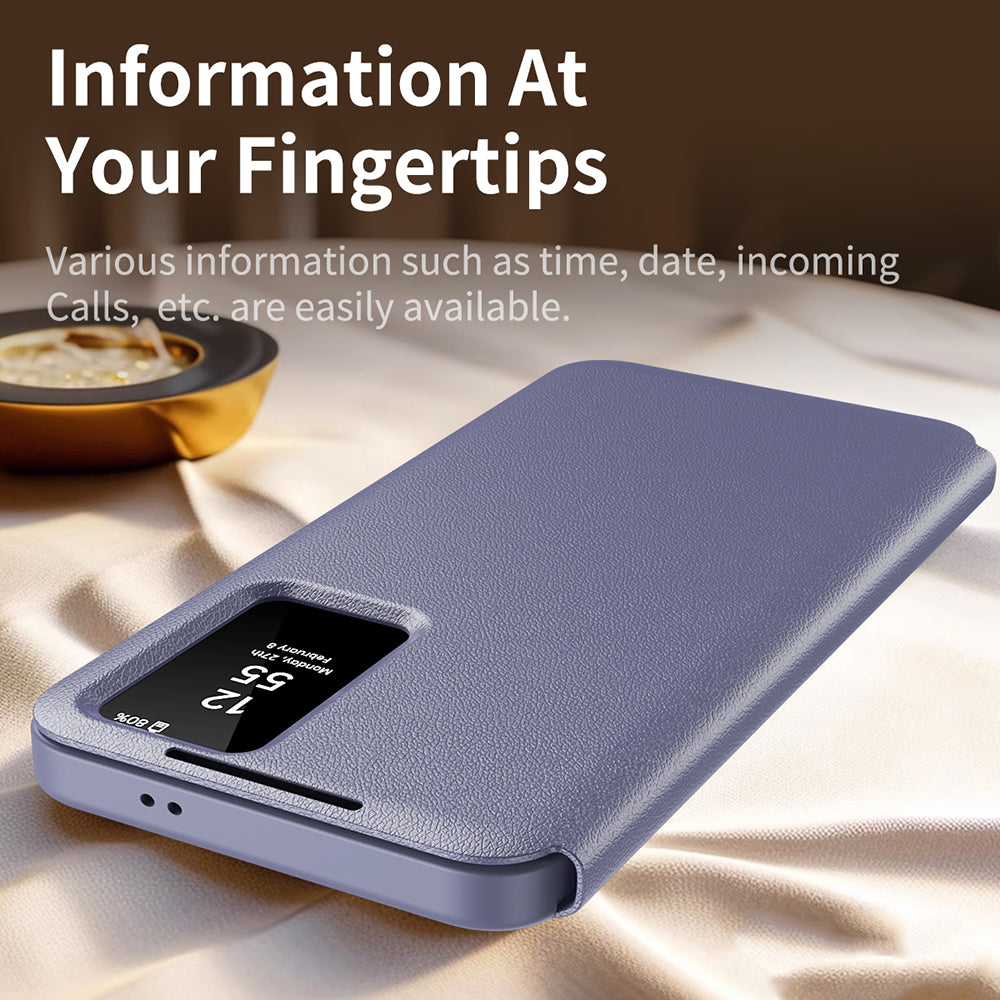 Custodia per Samsung Galaxy S22+ 5G S906, Techsuit, SmartView, Viola