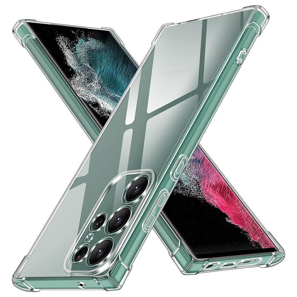 Custodia per Samsung Galaxy S22 Ultra 5G S908, Techsuit, Shockproof Clear, Trasparente
