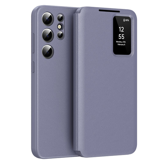 Custodia per Samsung Galaxy S22 Ultra 5G S908, Techsuit, SmartView, Viola
