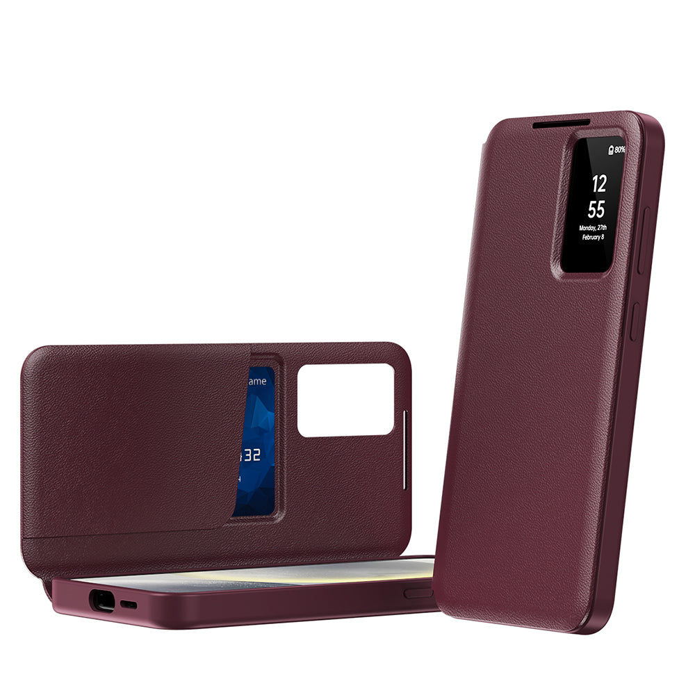 Custodia per Samsung Galaxy S22 Ultra 5G S908, Techsuit, SmartView, Rossa