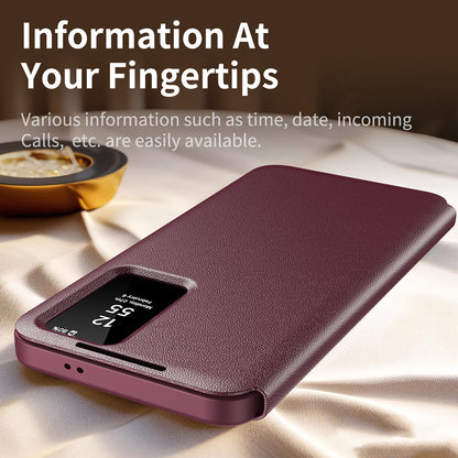 Custodia per Samsung Galaxy S22 Ultra 5G S908, Techsuit, SmartView, Rossa