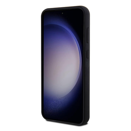 Custodia per Samsung Galaxy S23 FE S711, Karl Lagerfeld, Silicone Ikonik Karl Metal, Nera