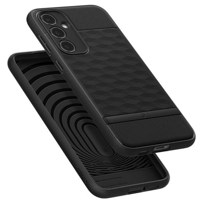 Custodia per Samsung Galaxy S23 FE S711, Spigen, Caseology Parallax, Nera Opaca