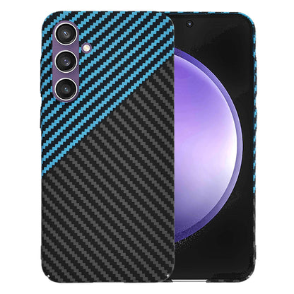Custodia per Samsung Galaxy S23 FE S711, Techsuit, Carbonite FiberShell, Nero Blu
