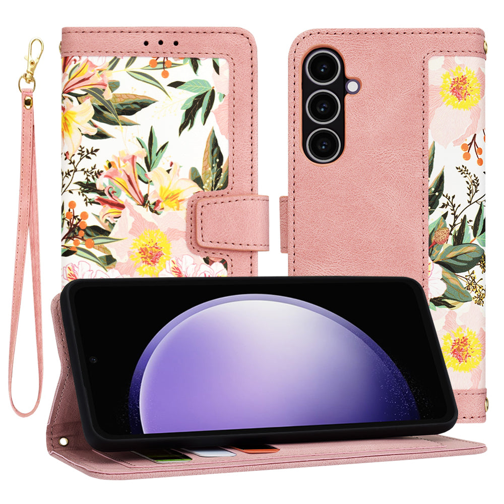 Custodia per Samsung Galaxy S23 FE S711, Techsuit, FlipCraft, Rosa