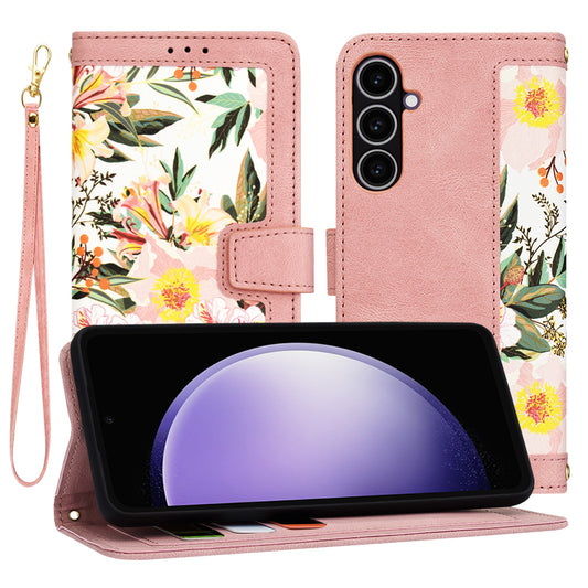 Custodia per Samsung Galaxy S23 FE S711, Techsuit, FlipCraft, Rosa