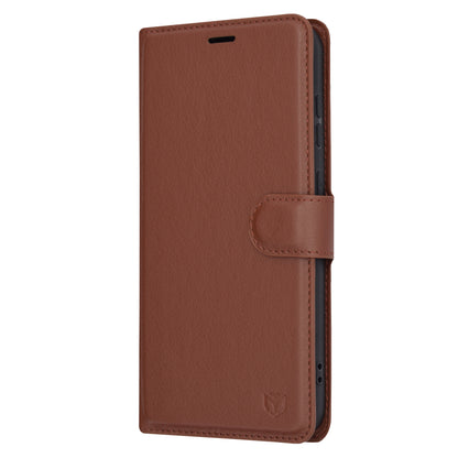 Custodia per Samsung Galaxy S23 FE S711, Techsuit, Leather Folio, Marrone